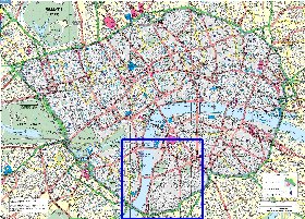 carte de Londres en anglais