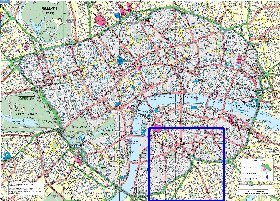 carte de Londres en anglais