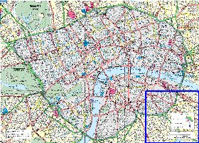 carte de Londres en anglais