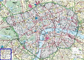 carte de Londres en anglais