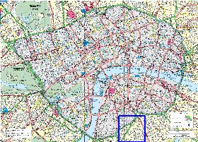 carte de Londres en anglais