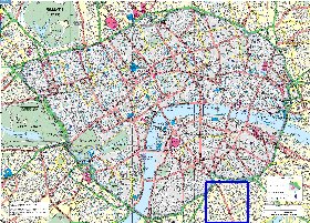 carte de Londres en anglais