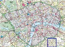 carte de Londres en anglais