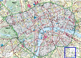 carte de Londres en anglais