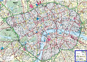 carte de Londres en anglais