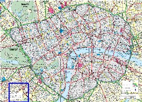 carte de Londres en anglais