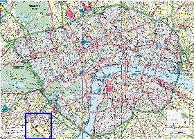 carte de Londres en anglais