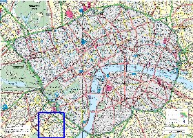 carte de Londres en anglais