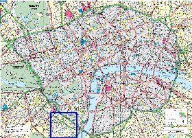 carte de Londres en anglais