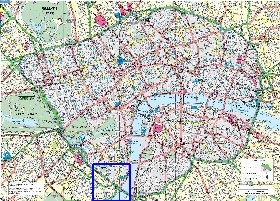 carte de Londres en anglais