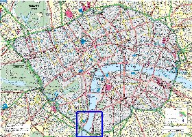 carte de Londres en anglais