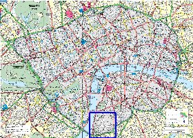 carte de Londres en anglais