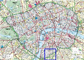 carte de Londres en anglais