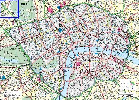 carte de Londres en anglais