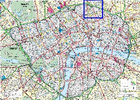 carte de Londres en anglais