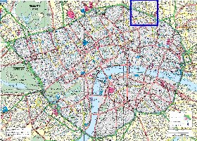 carte de Londres en anglais