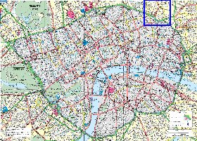 carte de Londres en anglais