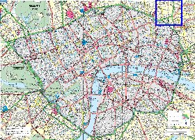 carte de Londres en anglais