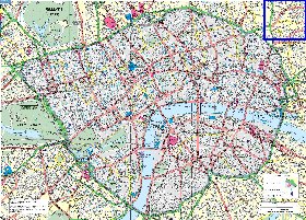 carte de Londres en anglais