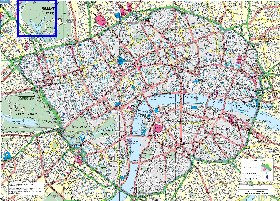 carte de Londres en anglais