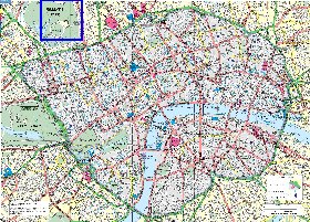 carte de Londres en anglais