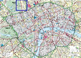 carte de Londres en anglais