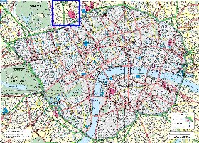 carte de Londres en anglais