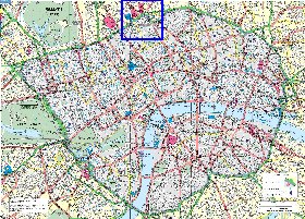 carte de Londres en anglais