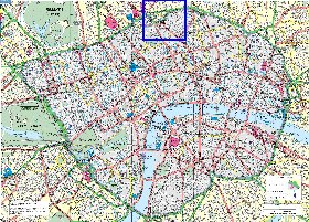 carte de Londres en anglais