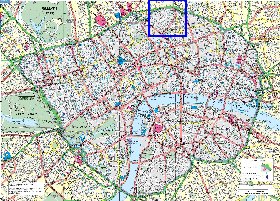 mapa de Londres em ingles