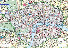 carte de Londres en anglais