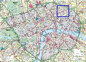 mapa de Londres em ingles