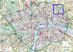 carte de Londres en anglais