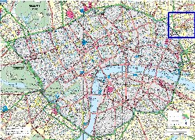 carte de Londres en anglais