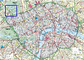 carte de Londres en anglais