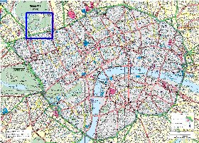 carte de Londres en anglais