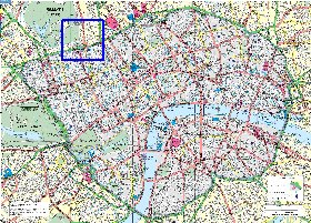 carte de Londres en anglais