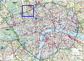 carte de Londres en anglais