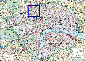 carte de Londres en anglais