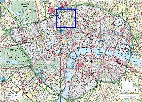 carte de Londres en anglais