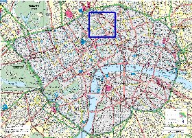 carte de Londres en anglais