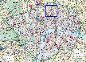 carte de Londres en anglais