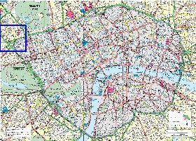 carte de Londres en anglais