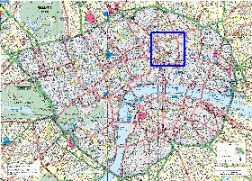 carte de Londres en anglais