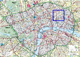 carte de Londres en anglais