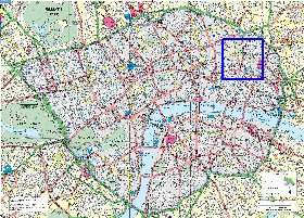 carte de Londres en anglais