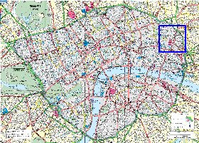 carte de Londres en anglais