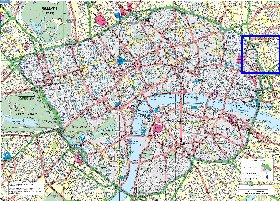 carte de Londres en anglais