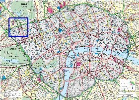 carte de Londres en anglais