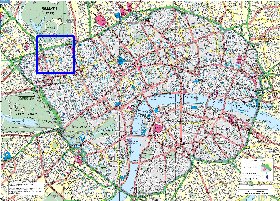 carte de Londres en anglais